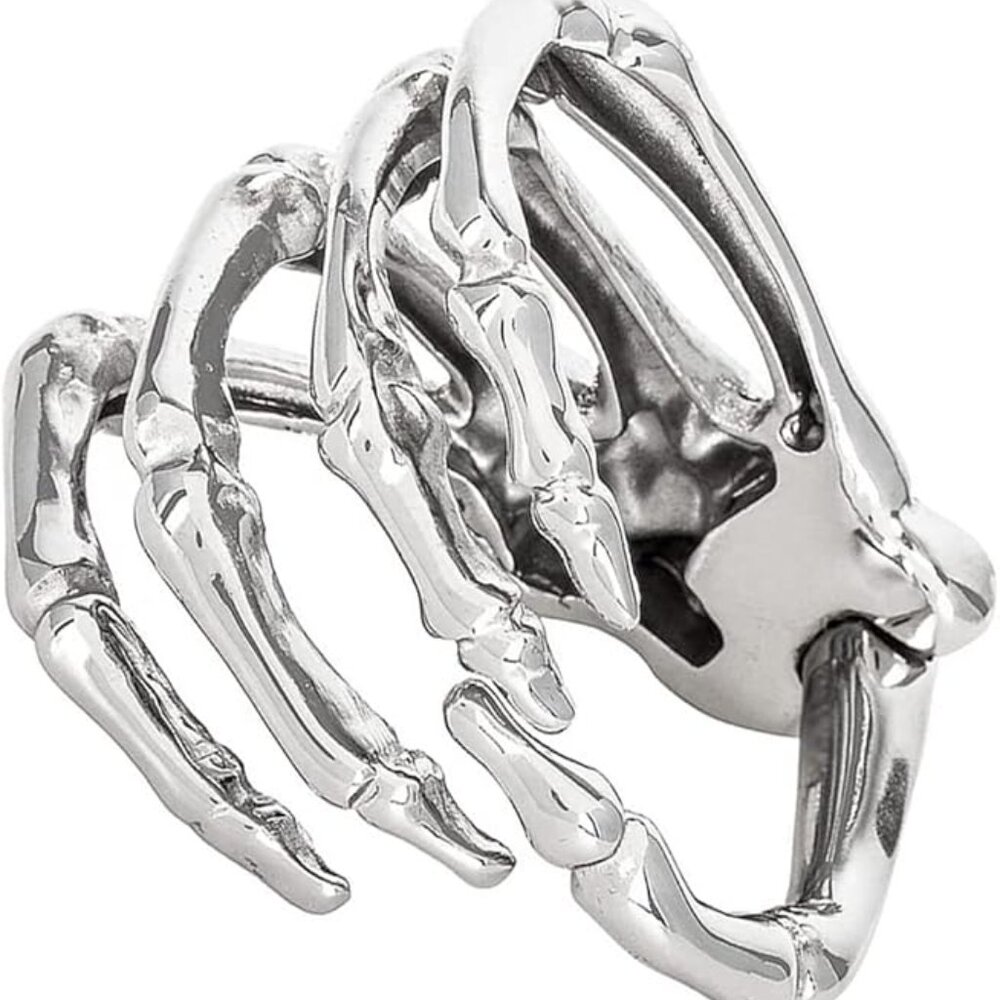 Goth Skeleton Hand Cuff Bracelet - image 4